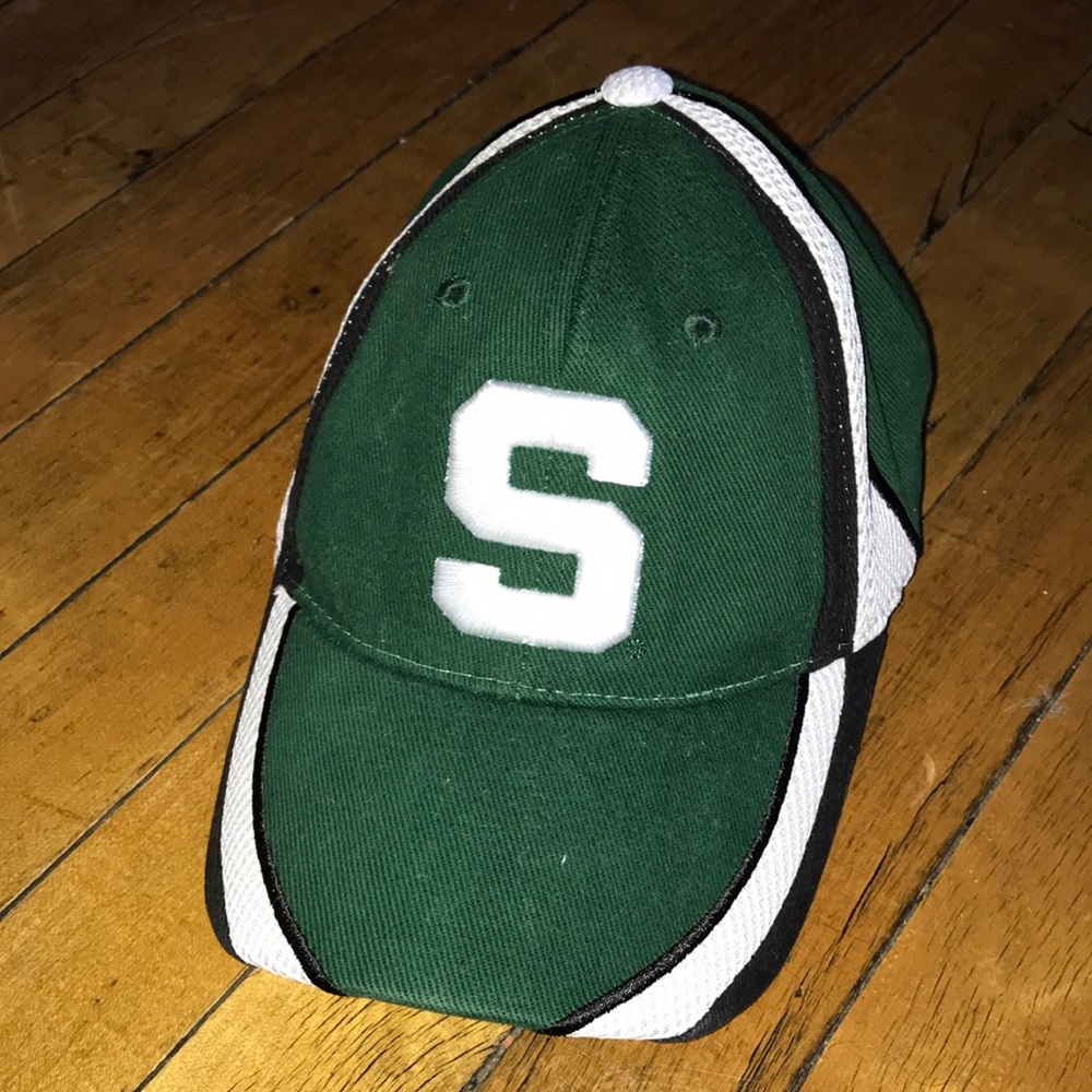 Michigan‎ State Spartans Green Baseball Cap with White 'S' Accent